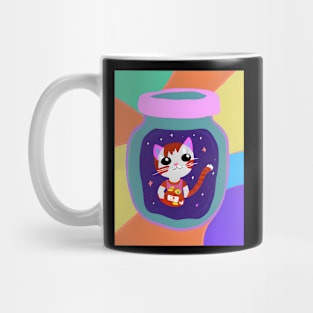 Cat Within A Jar Floating In Space Mug